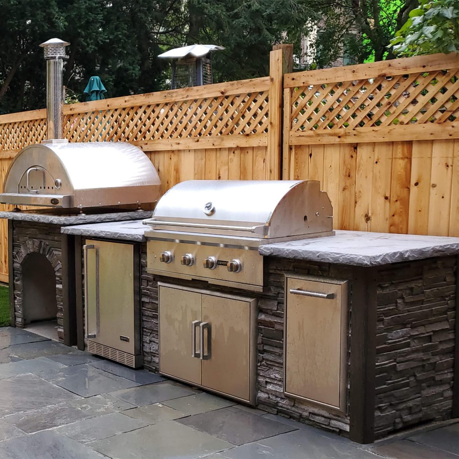 8 Grill Island Stacked Stone, Outdoor Stone Grill